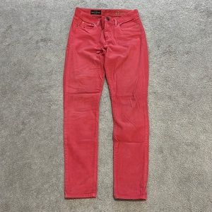 Jcrew, corduroy, earthy tone red, regular length, size 27.
